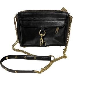 Rebecca Minkoff Mini M.A.C. Crossbody Purse Black Leather